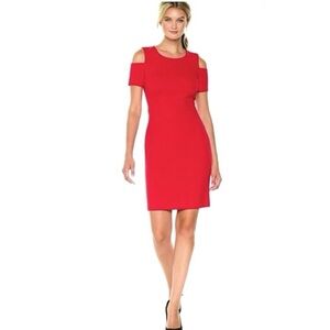 Tommy Hilfiger Women’s size 10 red cold shoulder dress